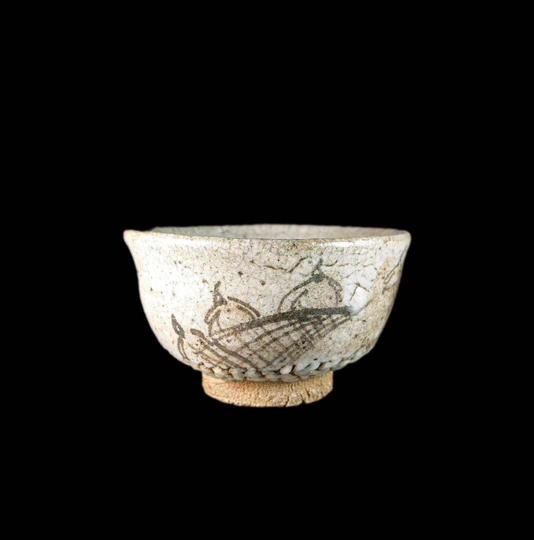 ■唐津焼 丸田宗彦 絵唐津ぐい呑 共箱、共布、栞全揃い #ぐい呑み #丸田宗彦