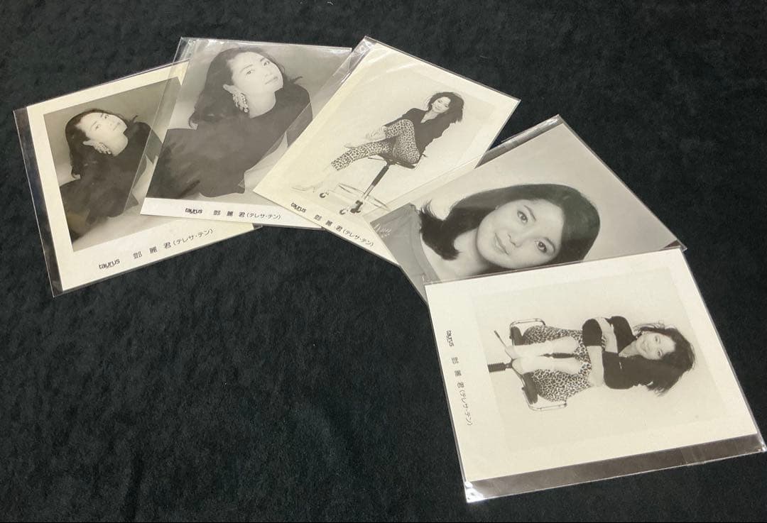 鄧麗君 テレサテン　カピネサイズ　生写真 taurus 貴重当時物　5枚