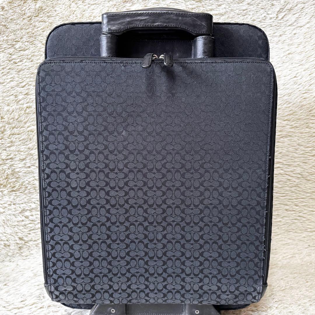 コーチ　キャリーケース　シグネチャー　ストライプ　ビジネス　トラベル　ブラック