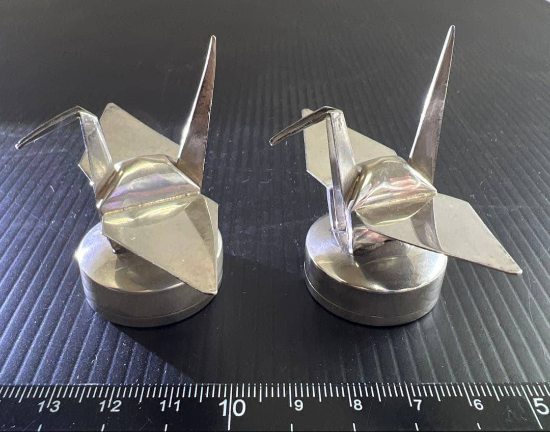 silver950刻印　折鶴ボンボニエール一対　57g 東Y7-0904⭐︎1F