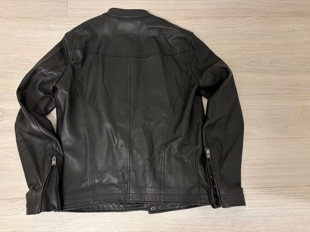 【美品 | 着用4回のみ】TAGLIATORE 46 秋冬 ライダース 黒 本革