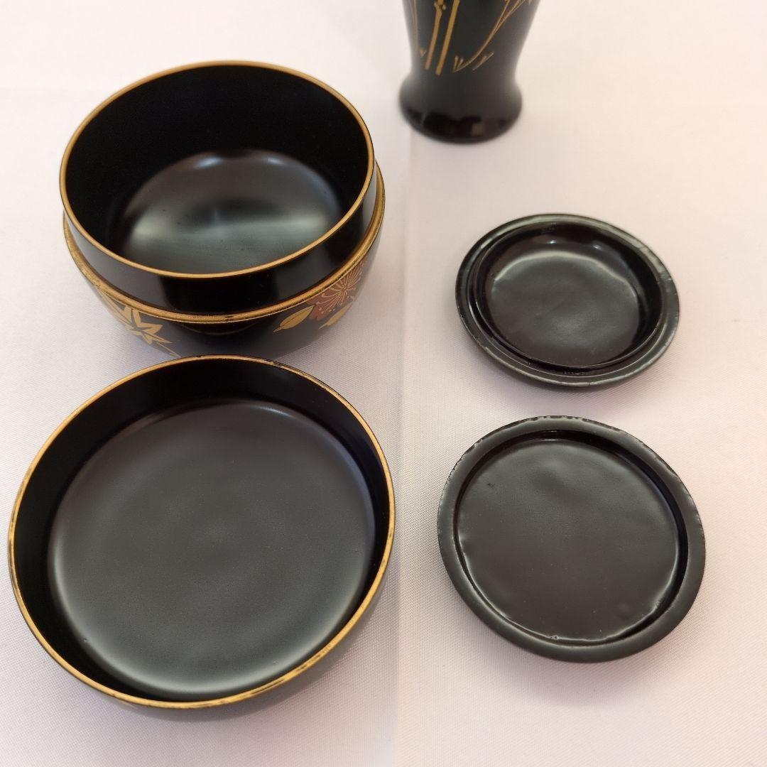 茶道具セット　茶箱　漆塗