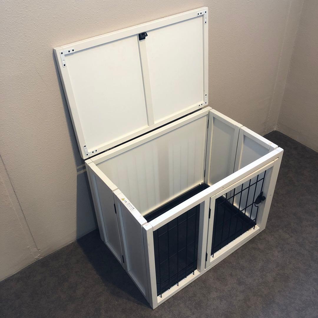 ペットケージ　サークル　小型犬　木製　ホワイト　犬用ケージ ウッディサークル