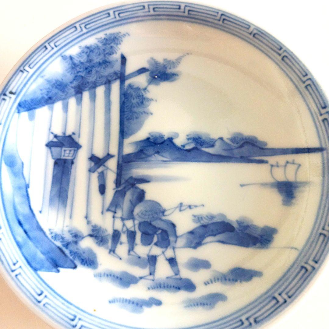 古伊万里　染付皿　15.5センチ