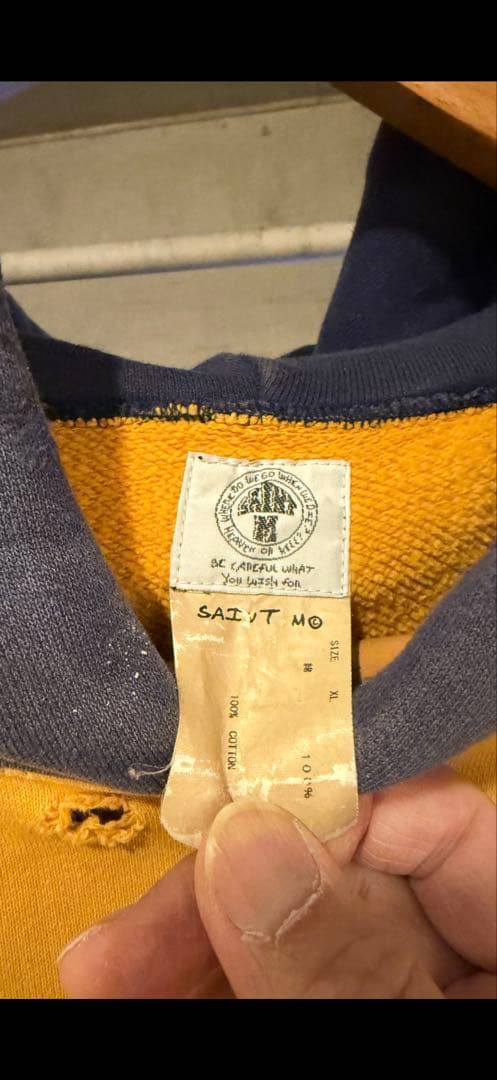 ハ*セ様 セントマイケル　パーカー　XL ネイビー×イエロー