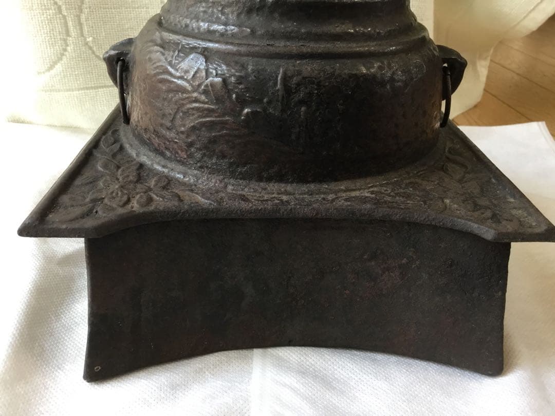 時代物　骨董　鉄瓶　茶釜　茶道具　茶器　真鍮蓋　美術品　レトロ　アンティーク