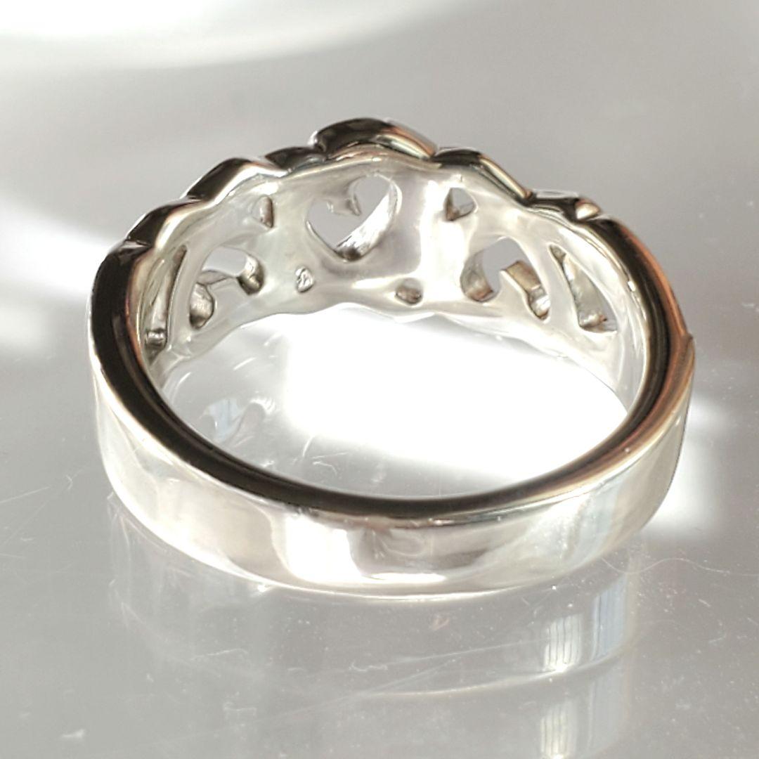 【17号☆美品】ティファニー トリプルラビングハートリング a023