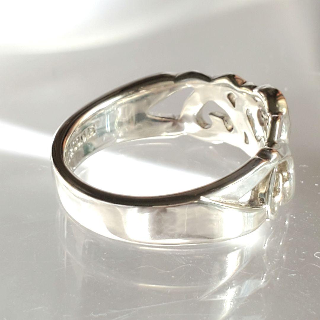 【17号☆美品】ティファニー トリプルラビングハートリング a023