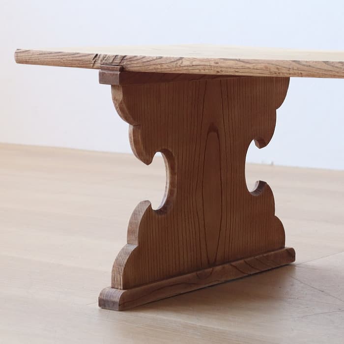 アンティーク ケヤキ 書机 無垢材 文机 ローテーブル 古家具