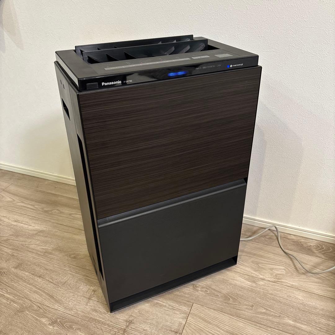パナソニック 空気清浄機 加湿器 F-VXT90 ナノイー搭載 木目調 送料込み