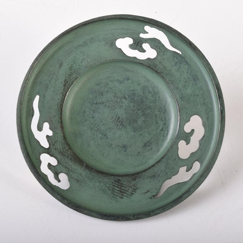 平安　秦蔵六造　塗金銅　塗金銅香炉　「瑞雲」　M　7105