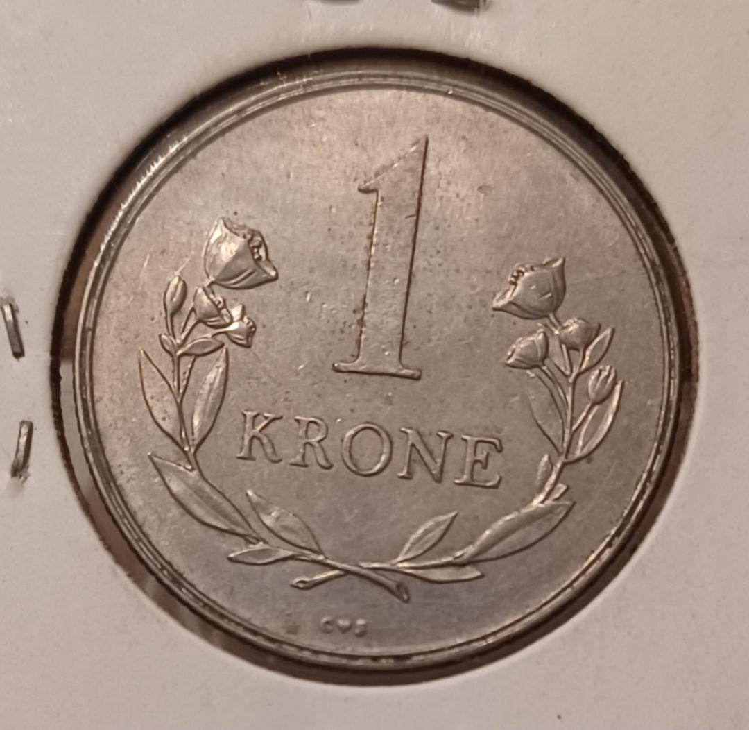 グリーンランド(デンマーク) 1クローネ硬貨2点 国花ヒメヤナギラン