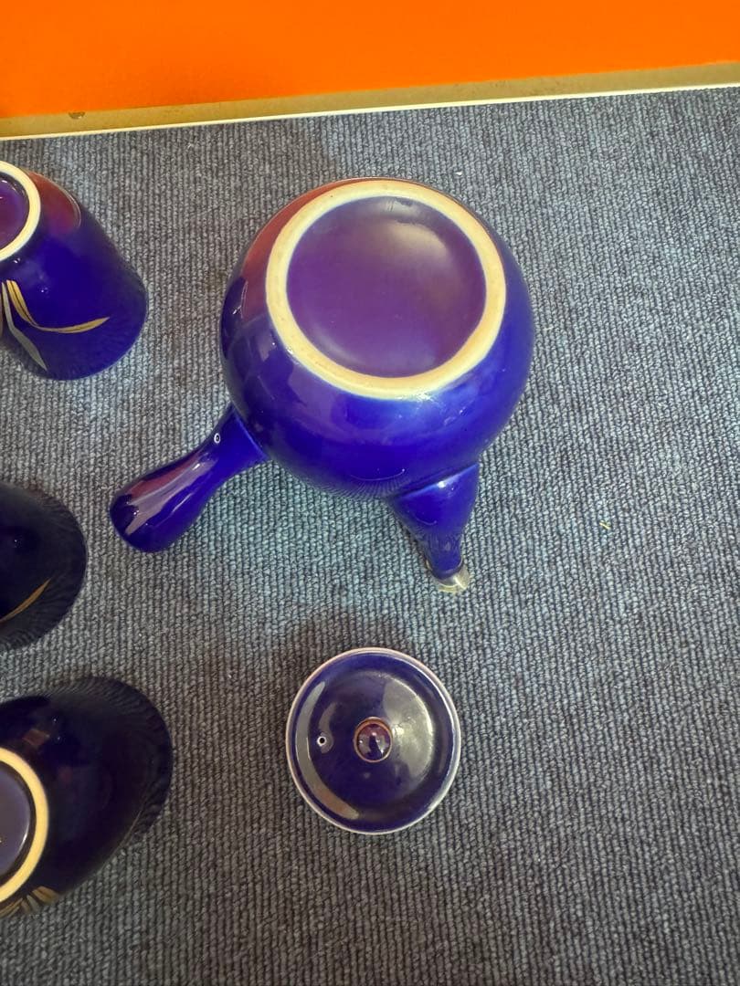 1971 深川製磁　金彩　茶器セット　急須1客　湯呑5客