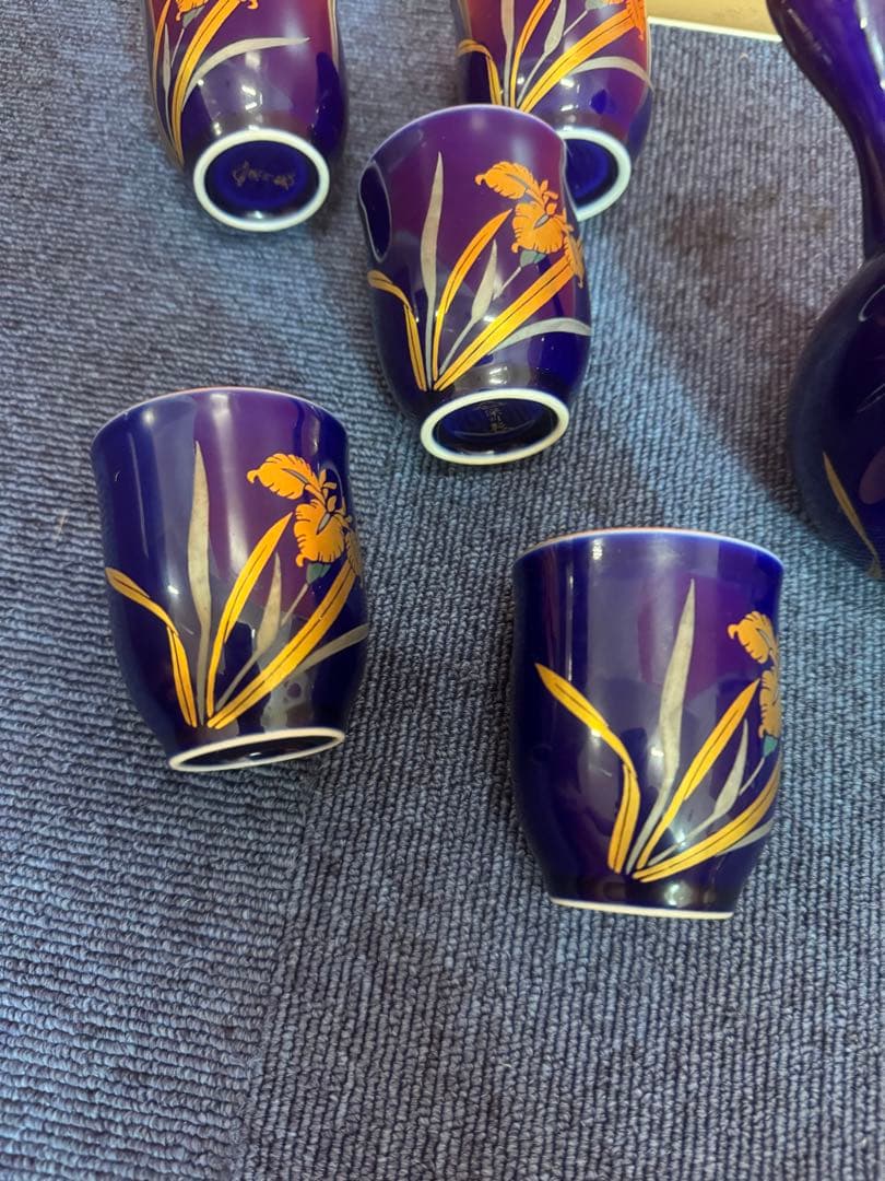 1971 深川製磁　金彩　茶器セット　急須1客　湯呑5客