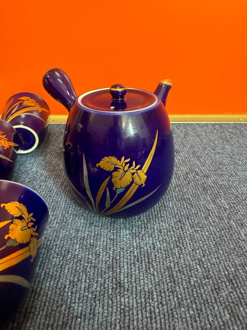 1971 深川製磁　金彩　茶器セット　急須1客　湯呑5客