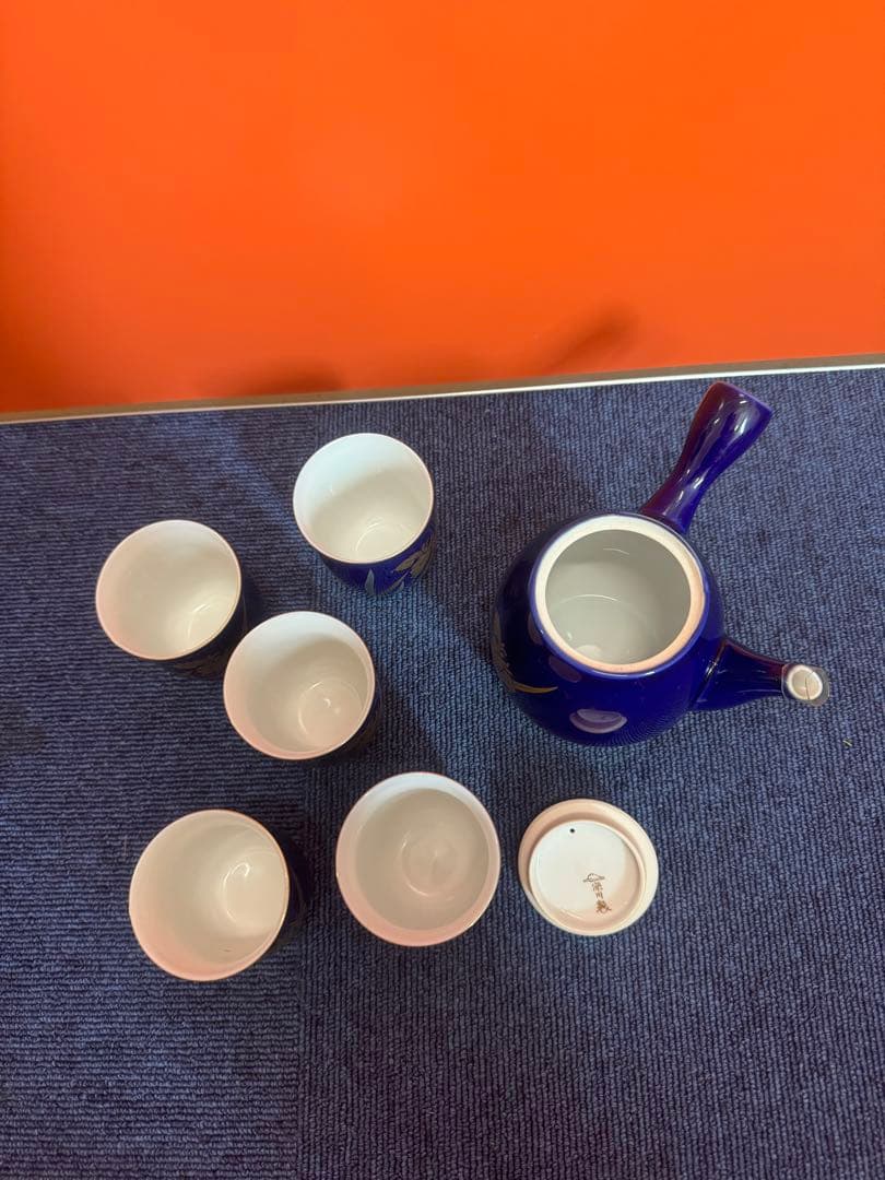 1971 深川製磁　金彩　茶器セット　急須1客　湯呑5客