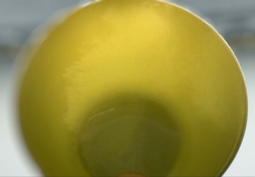 江戸　古清水　黄釉小杯ペア　亀水作　高級茶器　殻手　送料込み250819