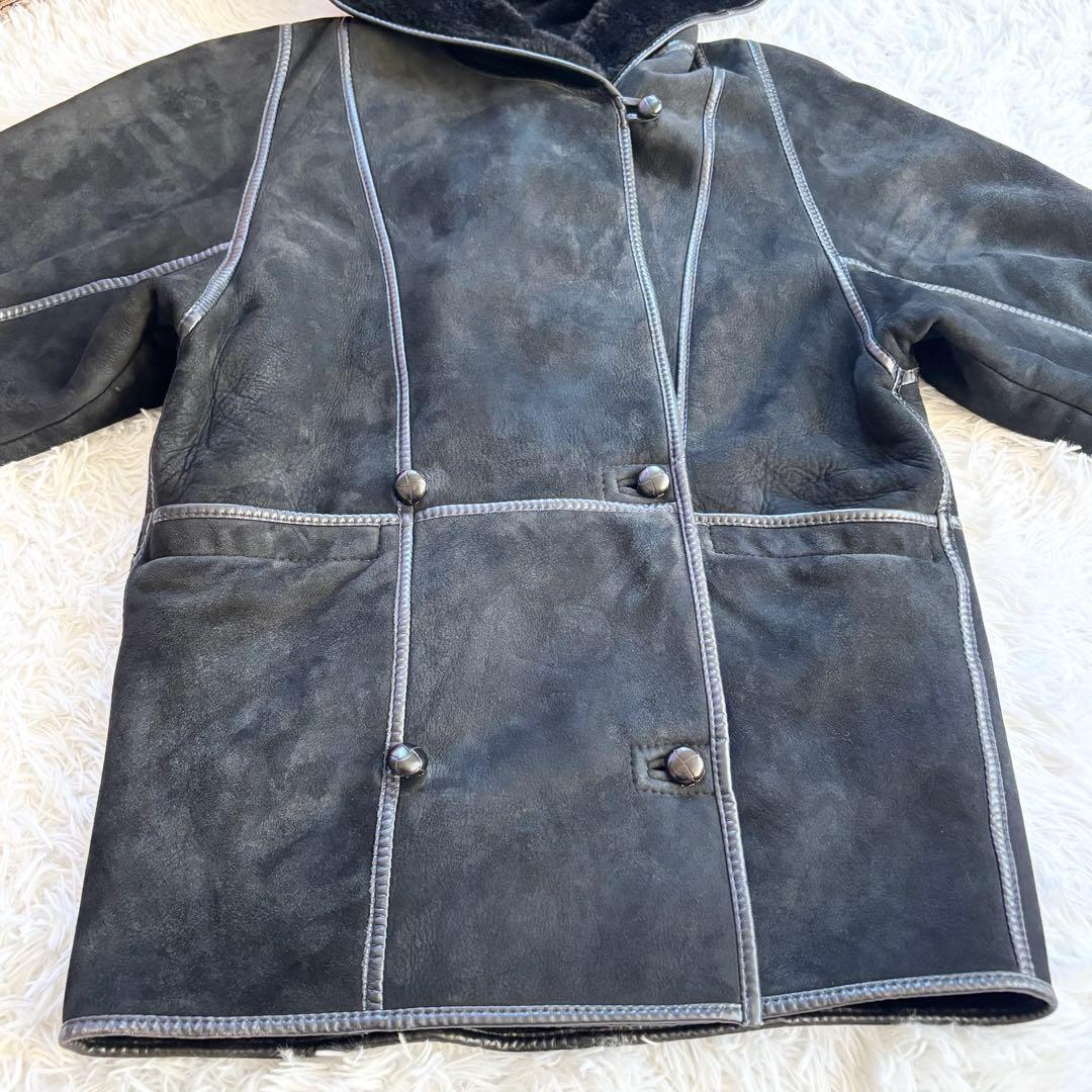 Sawyer of Napa USA製 フード付きスエードムートンコート メンズ