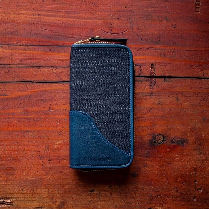 Oita Made ペンケース ジャパンブルー３本差し 多機能ペン付属(箱なし)