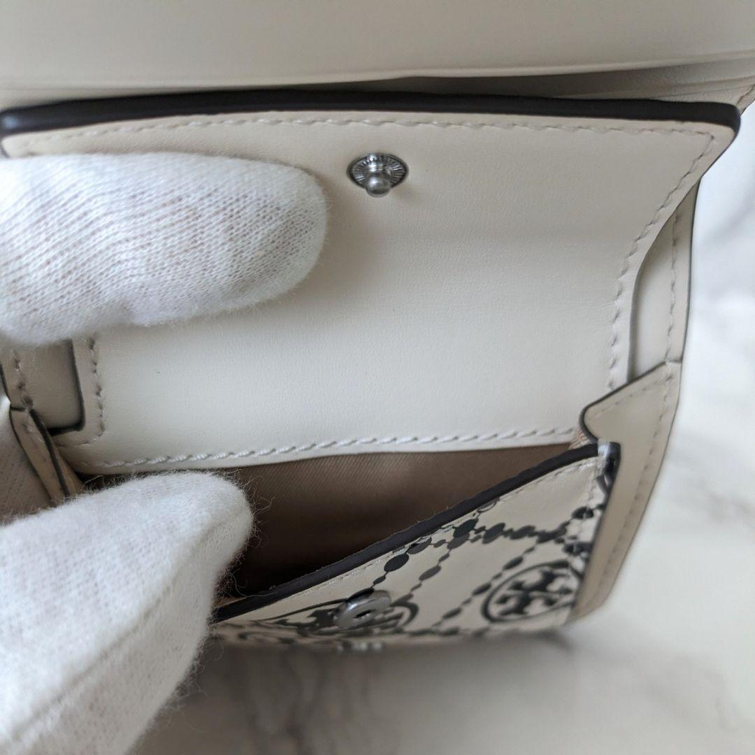 【新品】 トリーバーチ 二つ折り 財布 モノグラム ホワイト