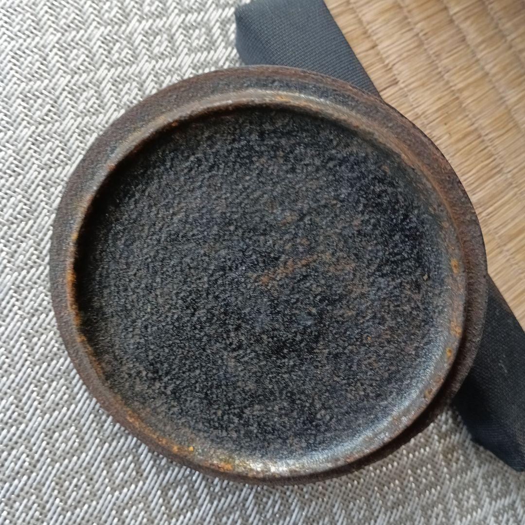 馬の浮彫り 鉄瓶