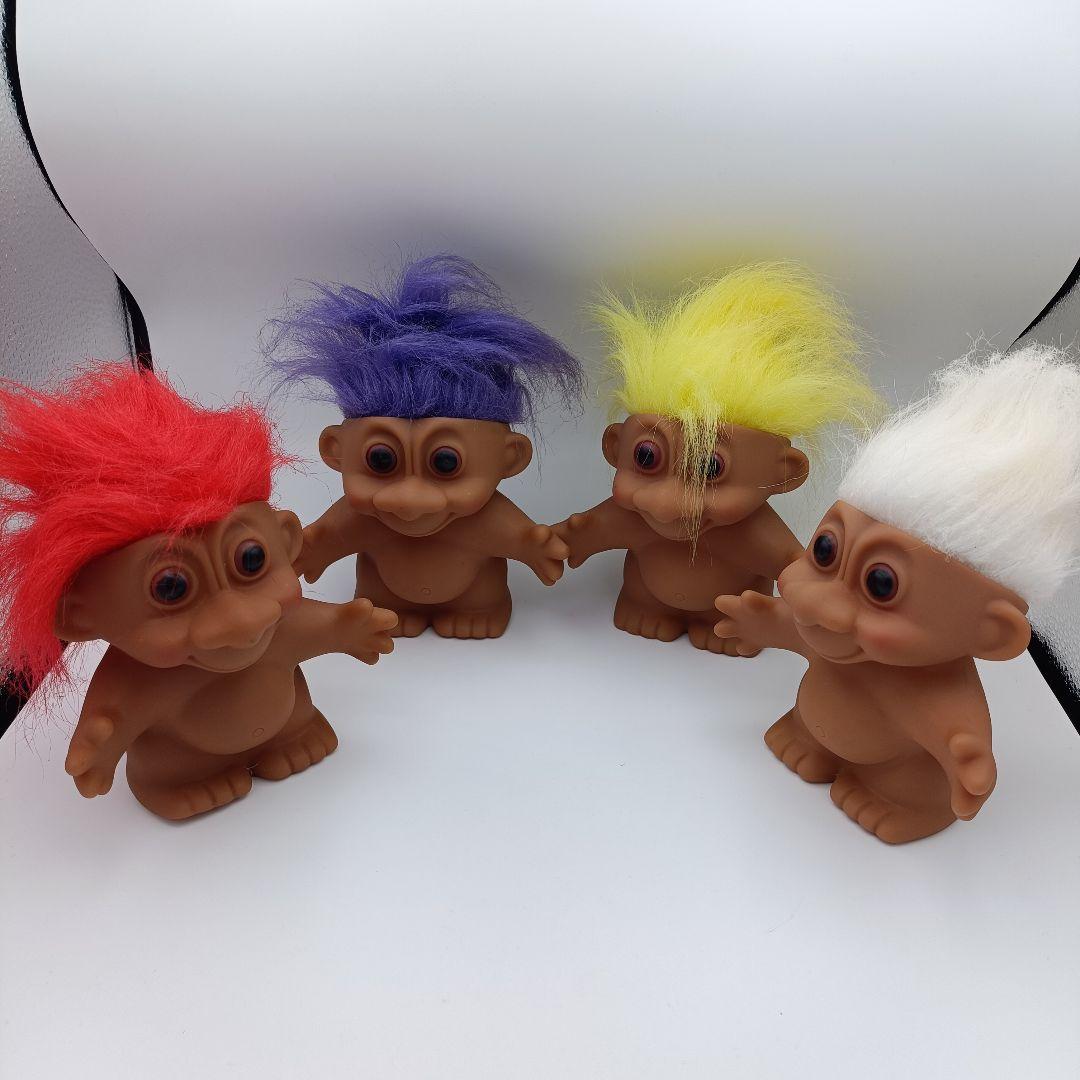 ラッキーバンク トロール人形 貯金箱 4体セット 高さ約15cm ヴィンテージ