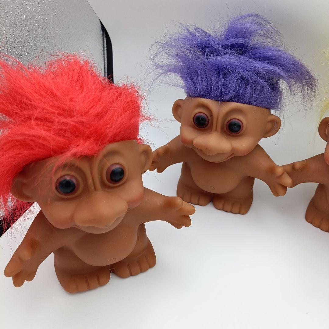 ラッキーバンク トロール人形 貯金箱 4体セット 高さ約15cm ヴィンテージ