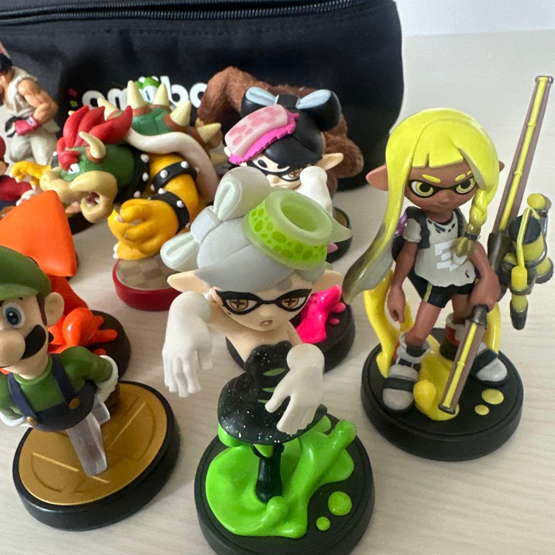 限定amiibo３点含グリーンガールパープルボーイオレンジイカなどアミーボ16点