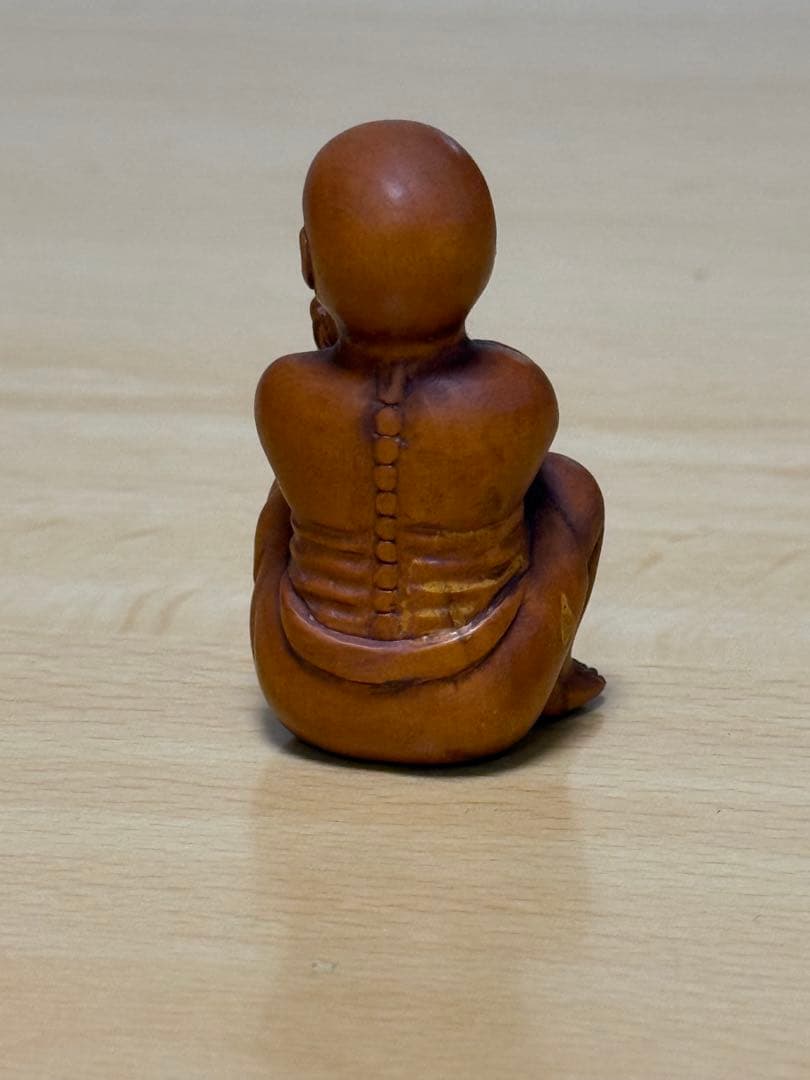 木製根付け　在銘