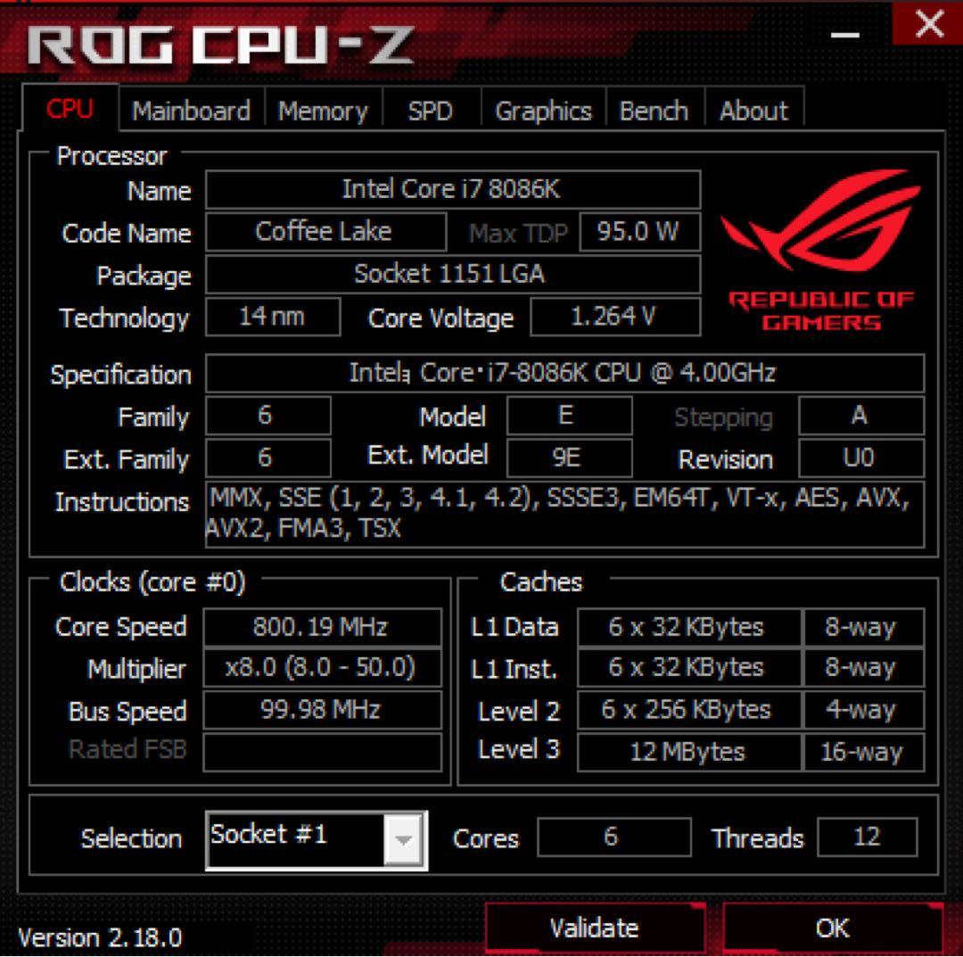 Intel Core i7-8086K 搭載 自作PC