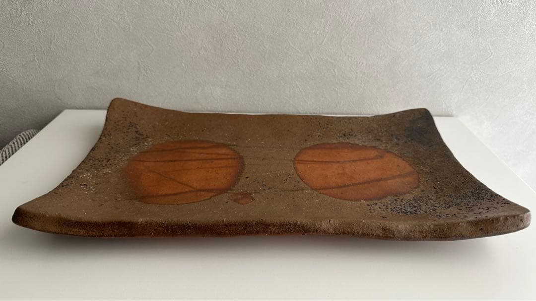 脇本博之 備前 牡丹餅 緋襷 皿