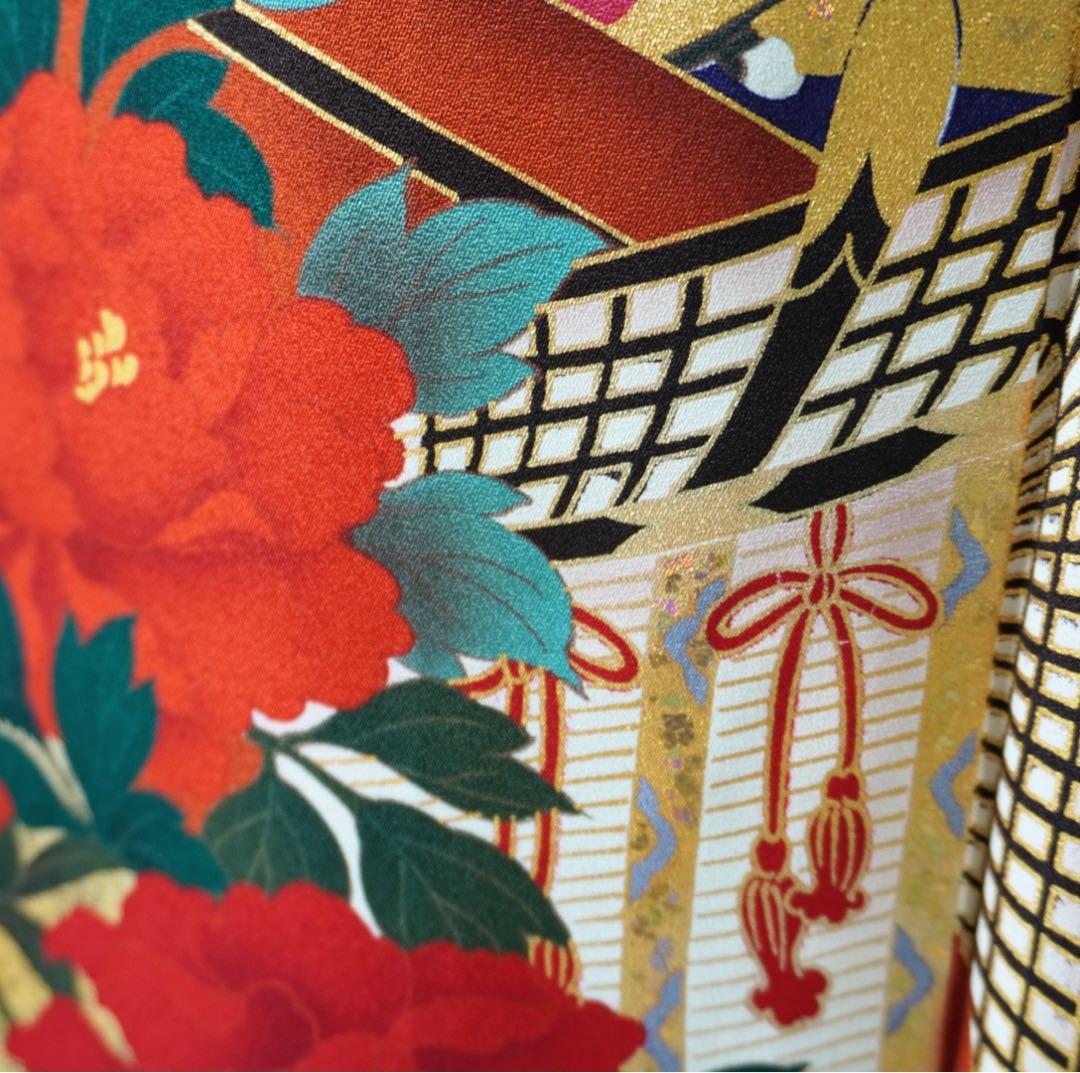 振袖　フルセット5点セット　【346i 】正絹　成人式　青系