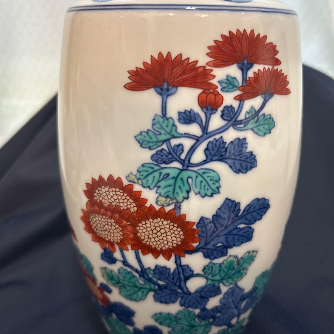 ◉本日限定◉今泉今右衛門　菊絵　花瓶　高さ28cm
