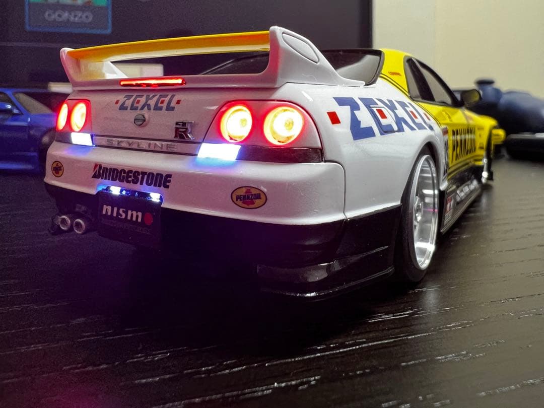 ミニッツ　R33 GT-R フルLED フルエアロ　写真追加