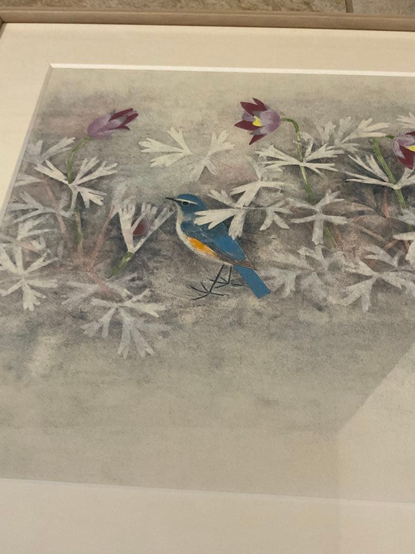 上村松篁　シルクスクリーン　絵画