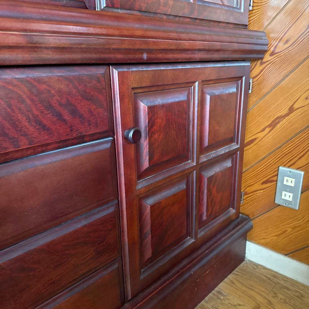 木製ガラス扉付きキャビネット＊アンティーク