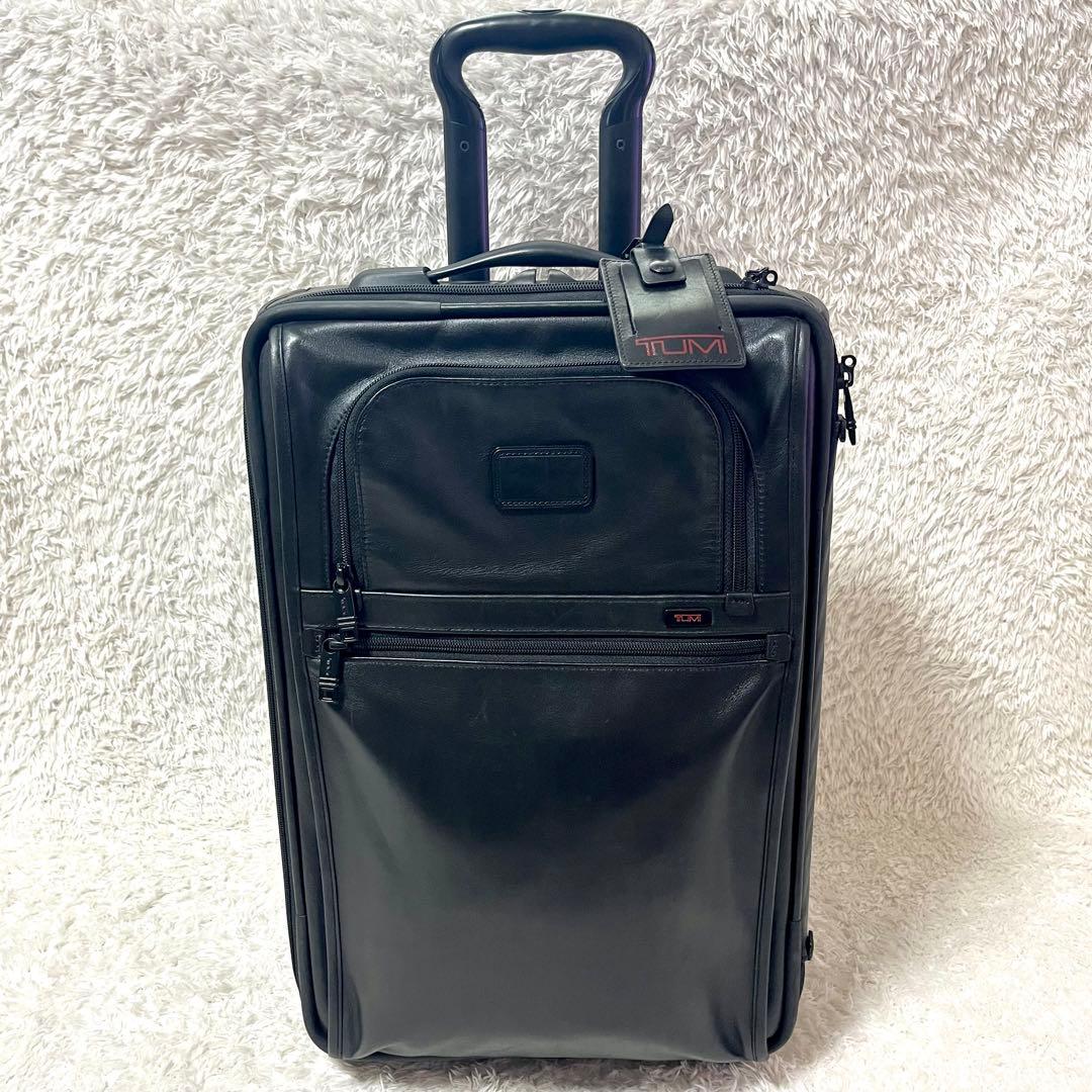 ✨超激レア✨TUMI レザーキャリーケース スーツケース 2輪 機内持ち込み