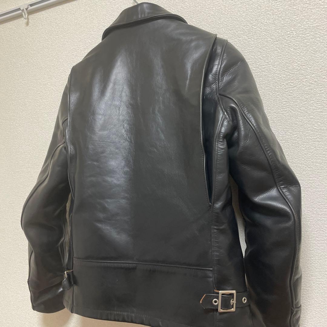 ショット　ライダース　黒　6103us クロムエクセル　茶芯