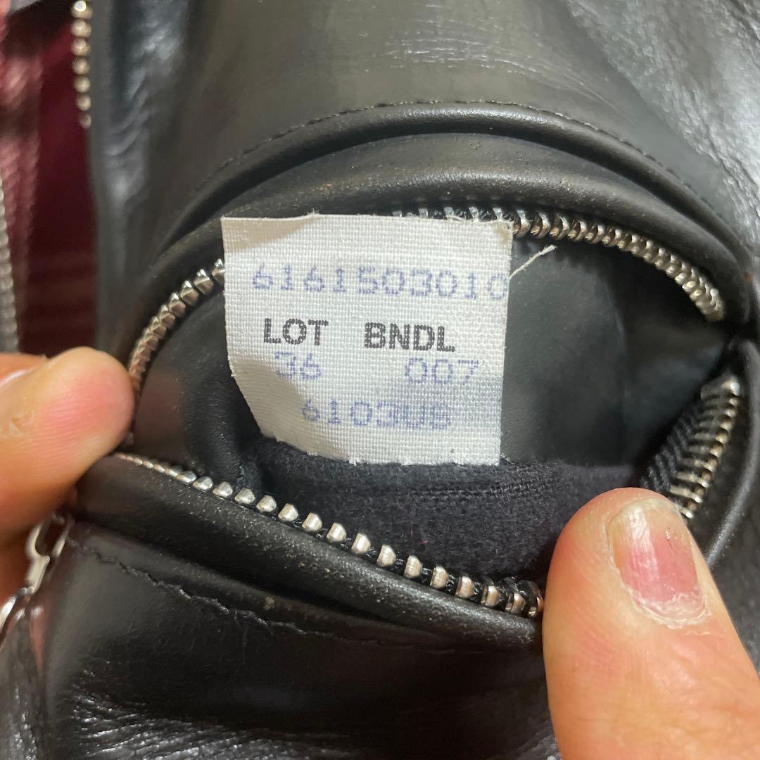 ショット　ライダース　黒　6103us クロムエクセル　茶芯