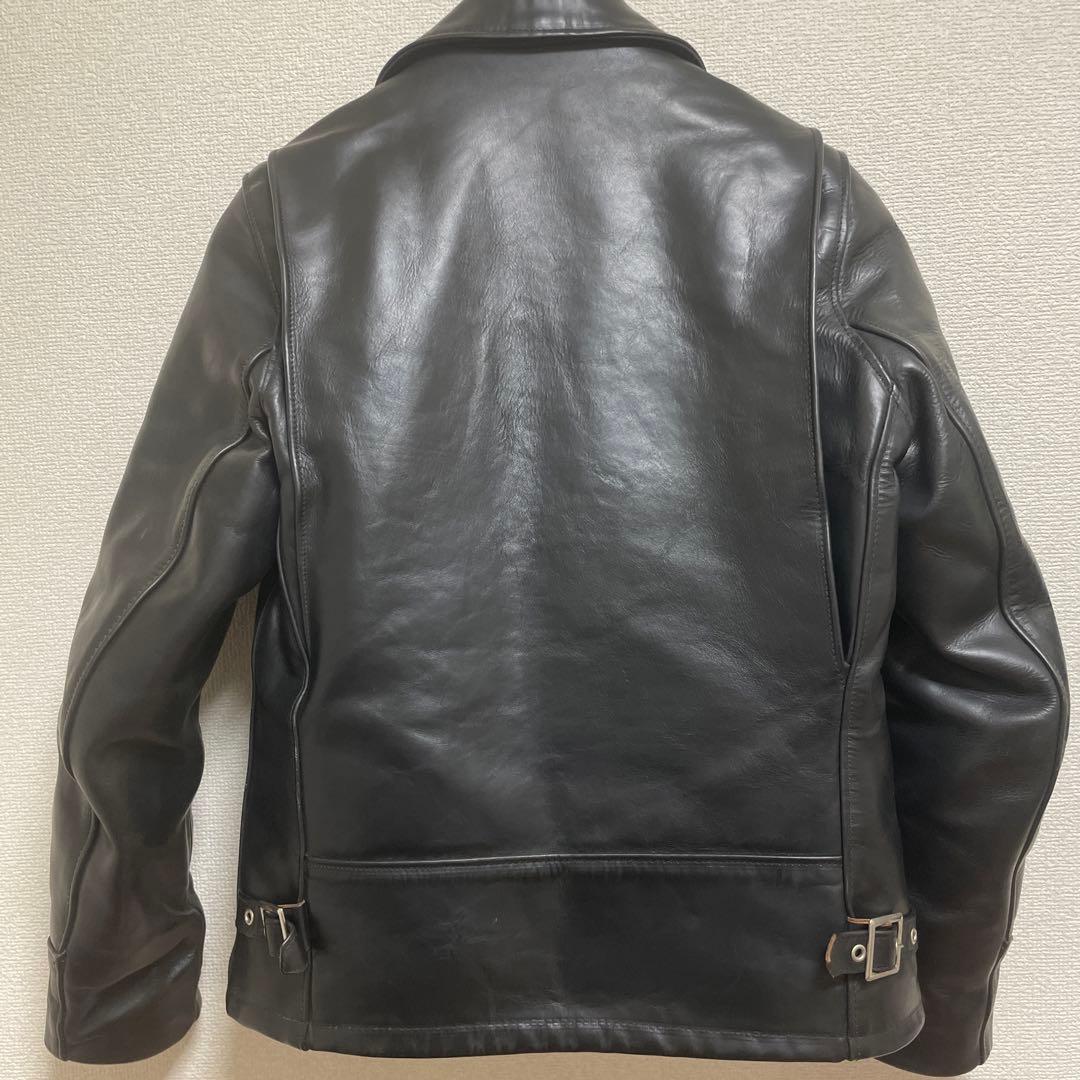 ショット　ライダース　黒　6103us クロムエクセル　茶芯