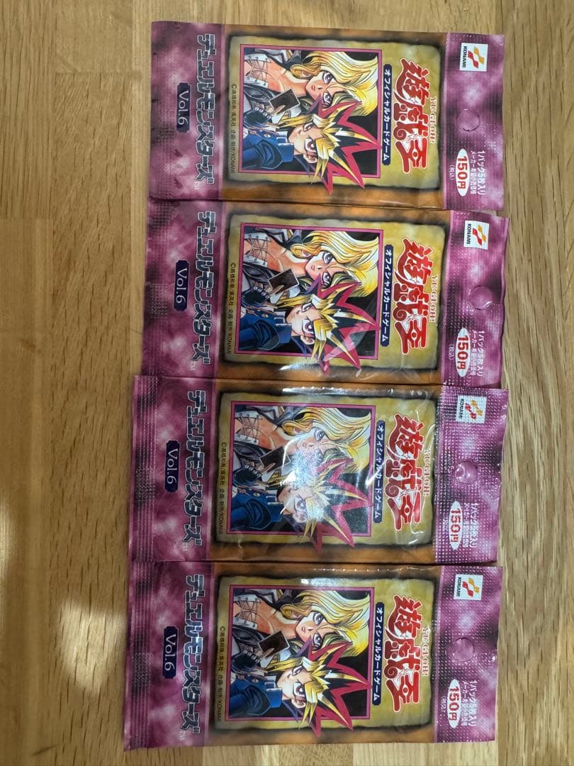 遊戯王　vol.6 初期 未開封パック 4個セット