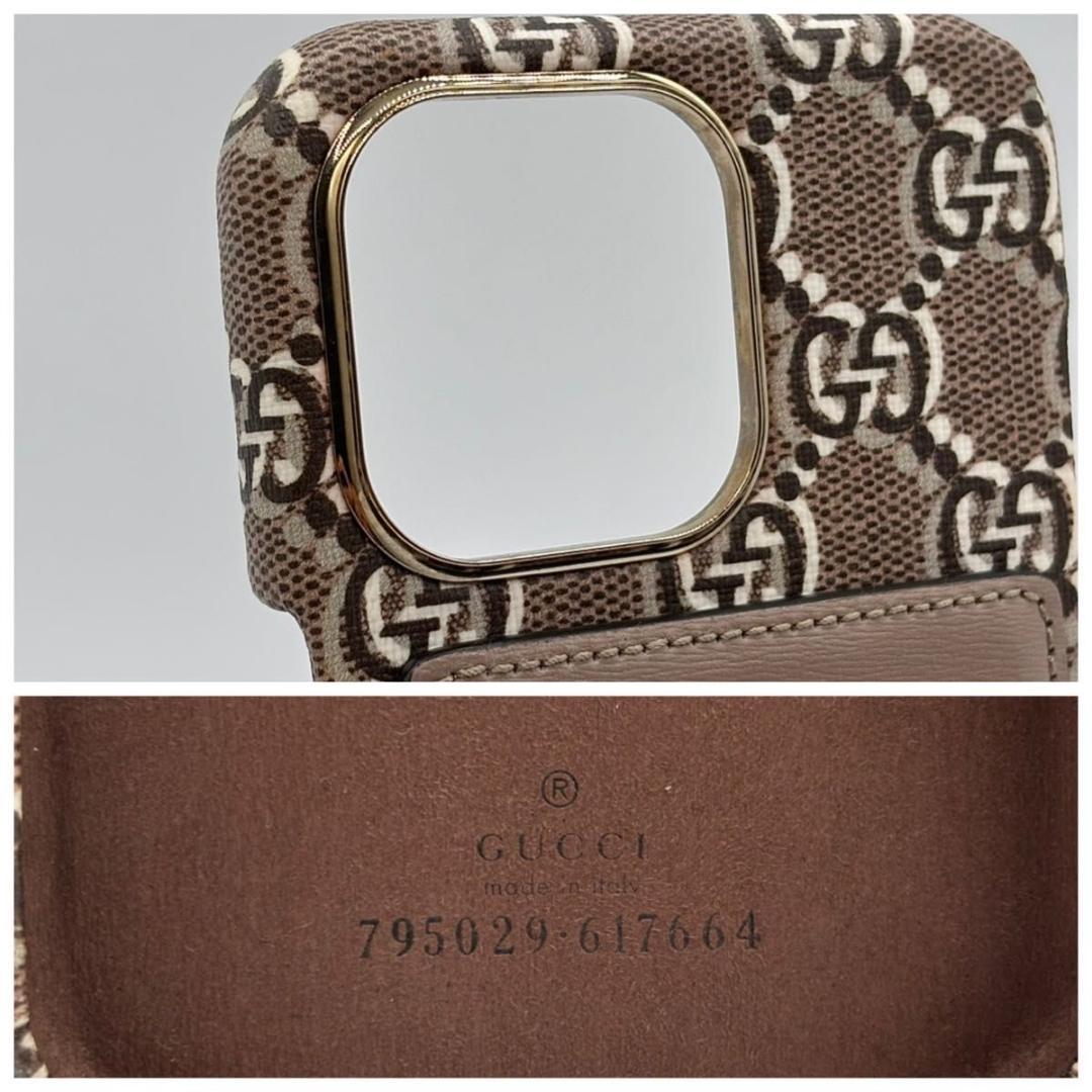 美品 グッチ iPhone15Pro Max カードケース付き GGシャドウ