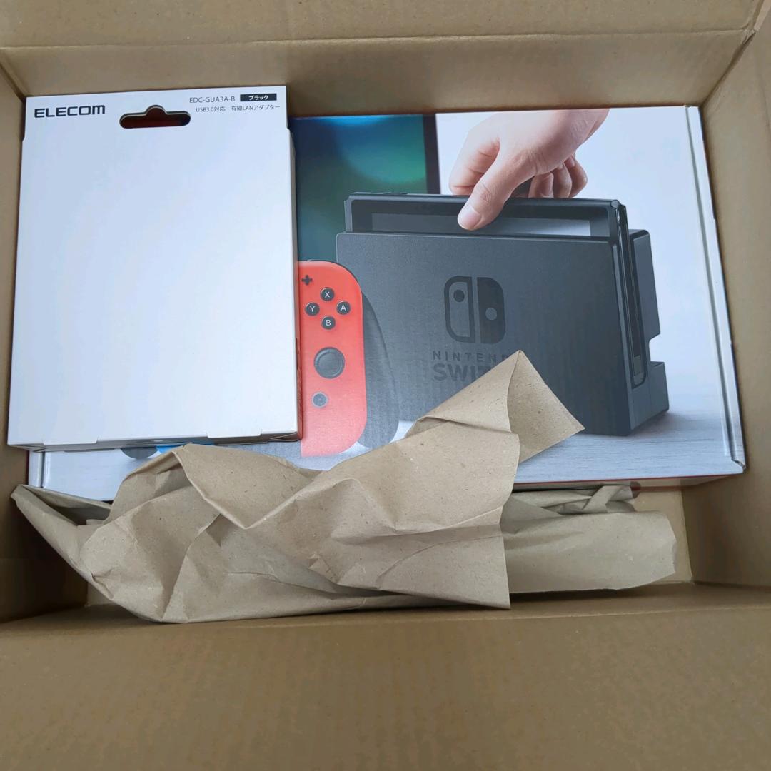 Nintendo Switch 本体　+　有線LANアダプター