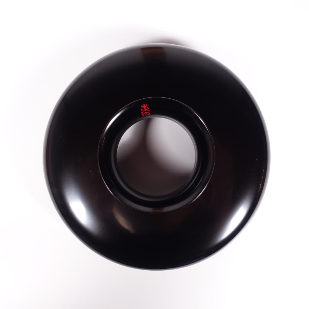 中村宗悦 尼崎台 真塗 銀覆輪 唐物天目台 共箱 蜈蚣印【天目茶碗】