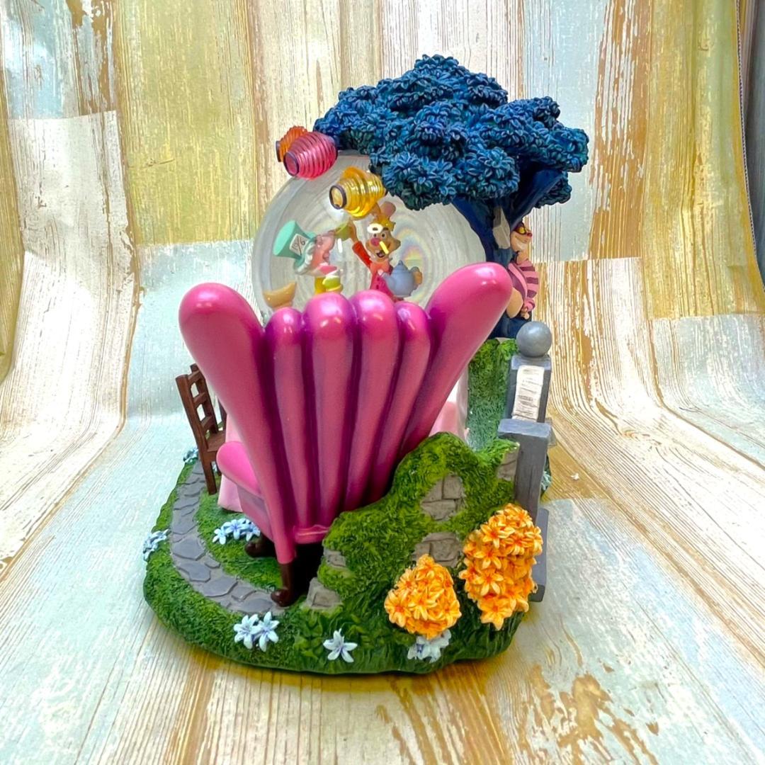 ふしぎの国のアリス チェシャ猫 ティーパーティー フィギュア★スノーグローブ