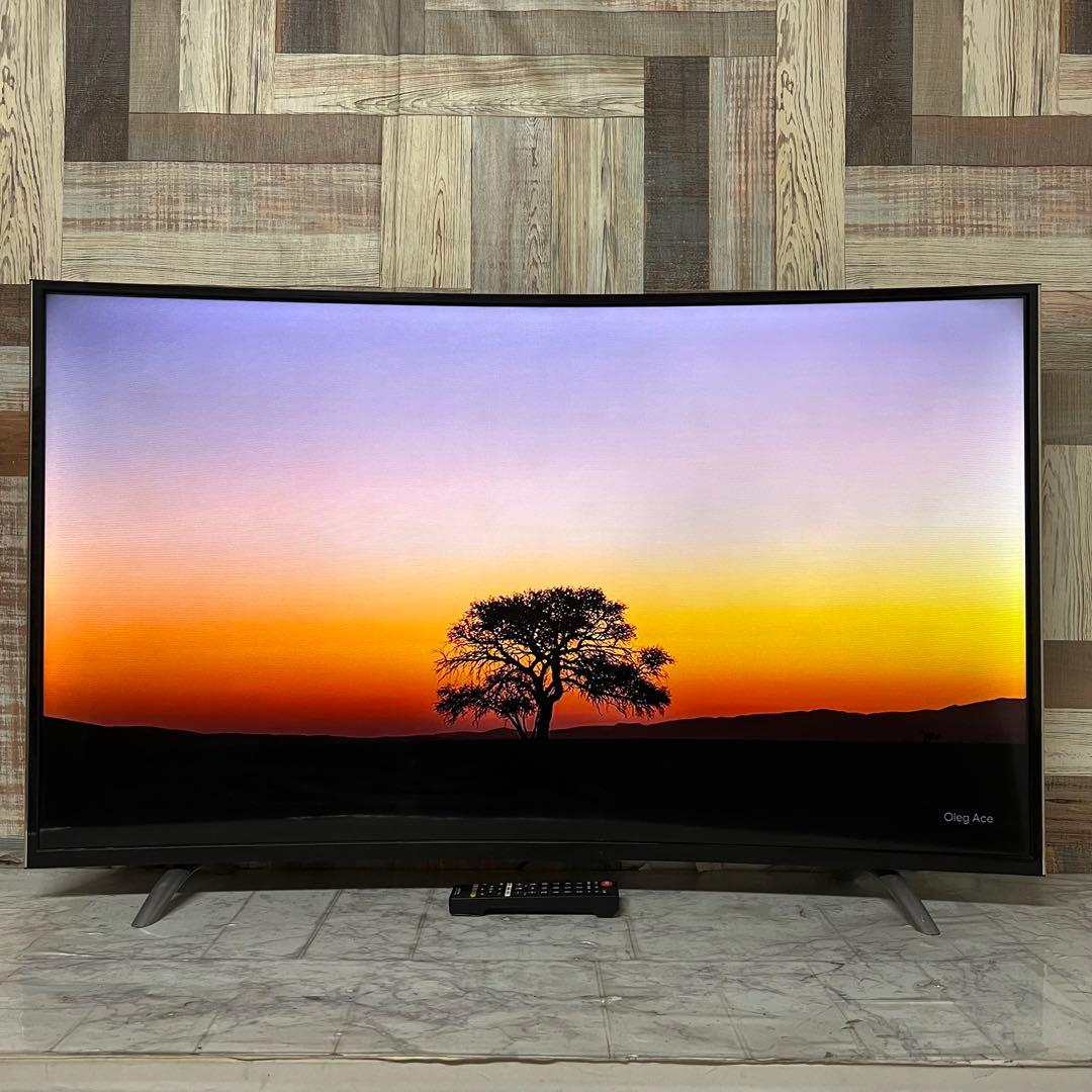 即日受渡❣️全国送料込48型スタイリッシュ曲面液晶テレビWチューナー新品リモコン