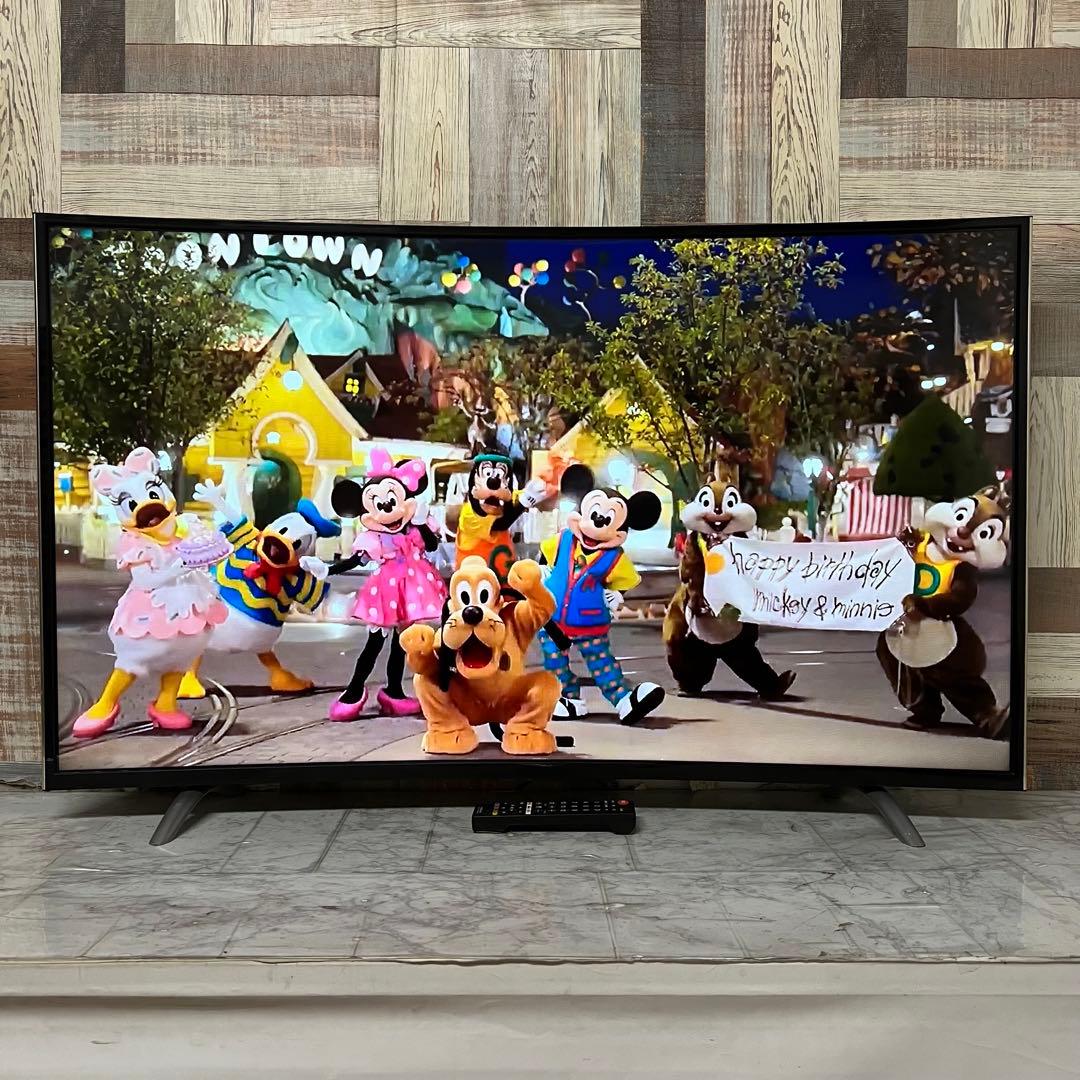 即日受渡❣️全国送料込48型スタイリッシュ曲面液晶テレビWチューナー新品リモコン