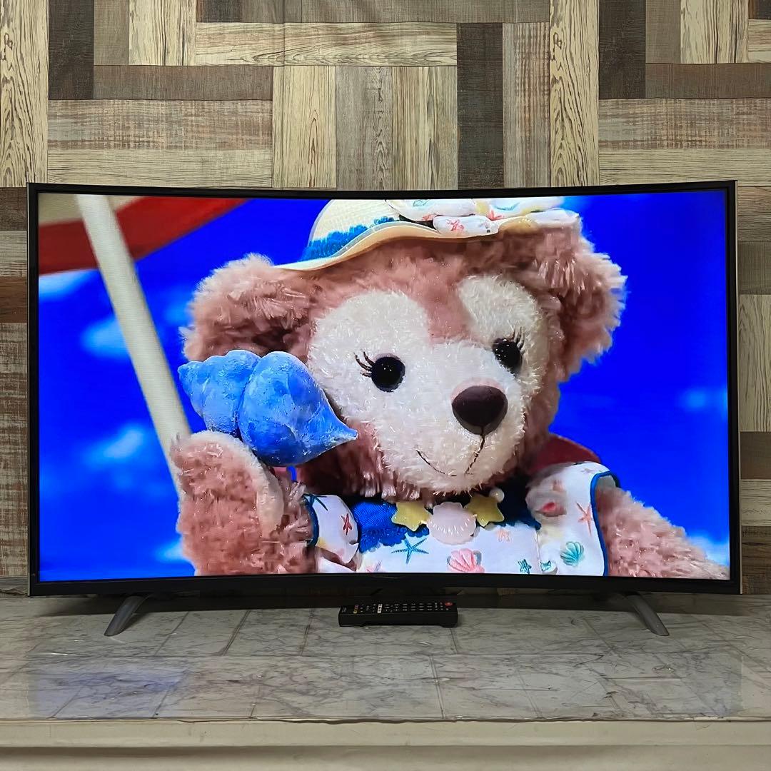 即日受渡❣️全国送料込48型スタイリッシュ曲面液晶テレビWチューナー新品リモコン