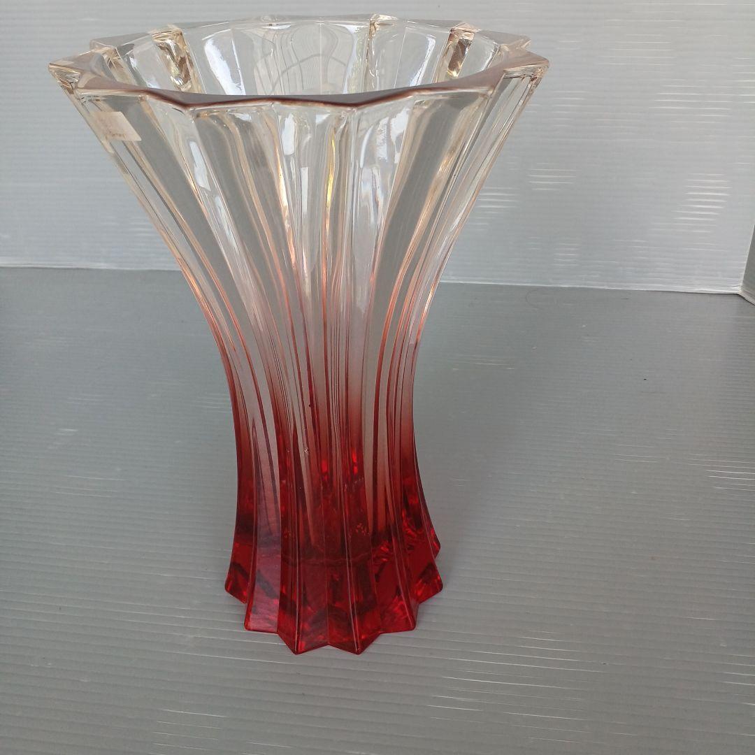 アンティーク　Nachtmann 　フラワーベース　ナハトマン　花瓶　レッド