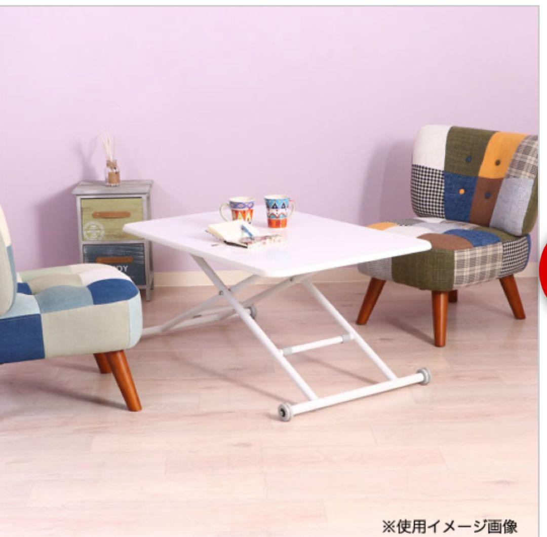 折りたたみ式ホワイトダイニングテーブル